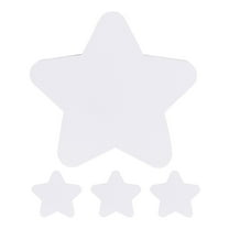 FRCOLOR 4 Pcs Canvas Painting Board Round Edge Star Shape Blank Art Cotton Oil Paint Drawing Panel For Artists Hobby Painter Students Kids