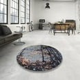 thumbnail image 4 of Ahgly Company Machine Washable Indoor Rectangle Industrial Modern Oil Black Area Rugs, 5' x 8', 4 of 7