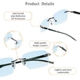 thumbnail image 2 of LifeArt Blue Light Blocking Glasses, Computer Reading Glasses, Anti Blue Rays, Reduce Eyestrain, Stylish for Men and Women(Black,+0.50 Magnification), 2 of 5
