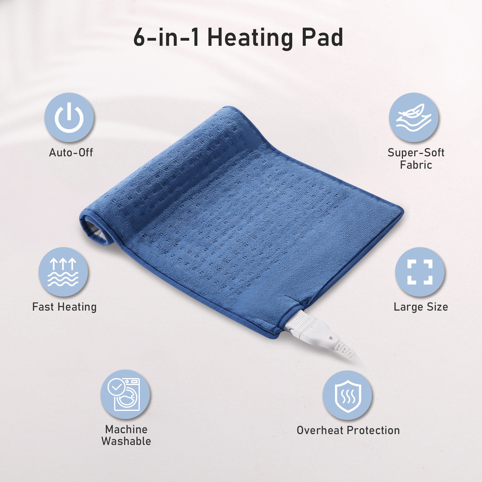 MARNUR Large Heating Pad 12x24 Inch Blue photo 3