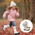 thumbnail image 2 of LYHaoo Girls Glitter Pearl Chain Boots Fashion Girls British Style Short Boots Fall Winter Big Kids Leather Soft Sole Ankle Boots Sizes 2.5 White(Big Kid), 2 of 6