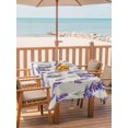 thumbnail image 2 of Outdoor Tablecloth with Umbrella Hole for Patio/Picnic/Party/Camping, Spring Lavender Waterproof Table Cloth Rectangle Table Cover Washable, Country Botanical Watercolor Flowers (54"x 80"), 2 of 8