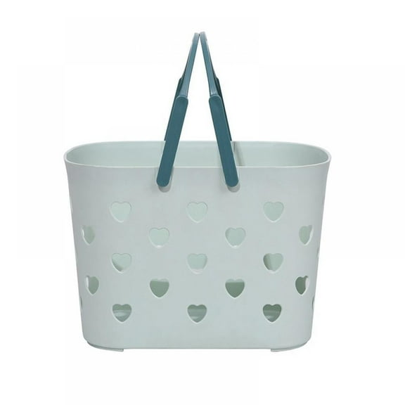 Plastic Organizer Storage Basket with Handles, Portable Shower Caddy Tote Storage Bins for Bathroom, Kitchen, Dorm Room, Bedroom
