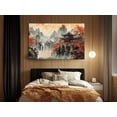 thumbnail image 2 of Japanese Landscape Canvas Wall Art - High-Quality Traditional Print - Handcrafted Asian Decor - Elegant Waterfall Painting - Gift for Zen Spaces, 2 of 7