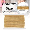 thumbnail image 5 of 13 Yards Basic Trim Decorative Gimp Braid 3/8 inch Wide Gold Gimp Braid Trim Handmade Basic Trim Polyester Woven Braid Trim Sewing Trim for Curtain Slipcover DIY Craft Costume Home Decor, 5 of 9