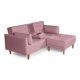 thumbnail image 3 of Sala Modular Sofá Cama Reversible De Lino Palo De Rosa Con Porta Vasos Modelo Mandarín, 3 of 9