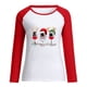 thumbnail image 4 of Puntoco Mujer Primavera Patchwork Navidad Impreso Manga Larga Cuello Redondo Casual Tee tops Puntoco Puntoco-5793, 4 of 7
