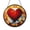 Acrylic 3.5 Inch, variant on Round red heart stained glass inspired hanging, sweet love themed decoration for gifting