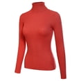 thumbnail image 3 of Made by Olivia Women's Solid Long Sleeve Turtleneck Slim Fit Ultra Stretch Comfort Sweater, 3 of 4