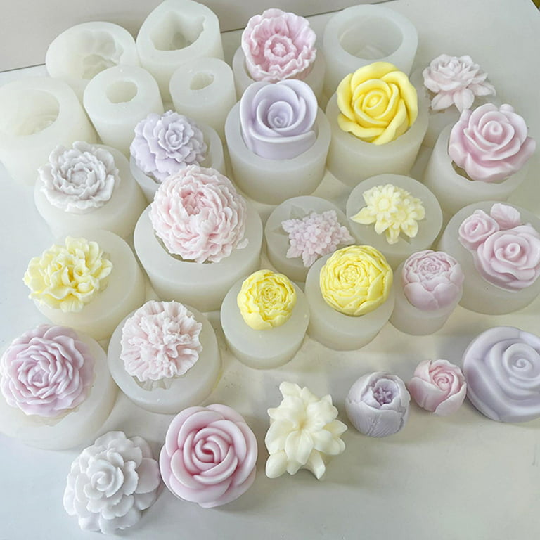 Rose Flower soap mold for soap Making silicone soap molds Aromatherapy  plaster mold