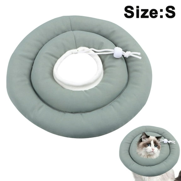 Comfortable Adjustable Soft Dog Cone Alternative After Surgery,Elizabethan Donut Collar for Medium Dogs Recovery,Different Sizes for Cats,Large Dogs and Small Dogs,light greenS