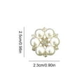 thumbnail image 4 of 2 Pieces Hairpin Headdress Flat Back Non-perforated Design Shiny Rhinestones Beautiful Pearl Flower Buckle for Dancing Party Type 4, 4 of 7