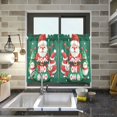 thumbnail image 4 of Yayeee Kitchen Curtains Tier Pair Light Filtering 27"x24" Rod Pocket Short Cafe Window Panel, Cute Christmas Pattern, 4 of 7