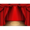thumbnail image 3 of Telones de fondo para escenario de teatro, cortinas rojas, focos de escenario, suelo de madera rústico, telón de fondo para fotografía, festival, celebración, espectáculo, decoración, pancarta,, 3 of 5