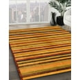 thumbnail image 3 of Ahgly Company Machine Washable Indoor Square Abstract Dark Orange Area Rugs, 3' Square, 3 of 7