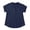 Dark Blue, variant on Kids Girls Linen Henley Shirts Short Sleeve V Neck T Shirt Girl Summer School 𝐔niform Button Down Lightweight Undershirts