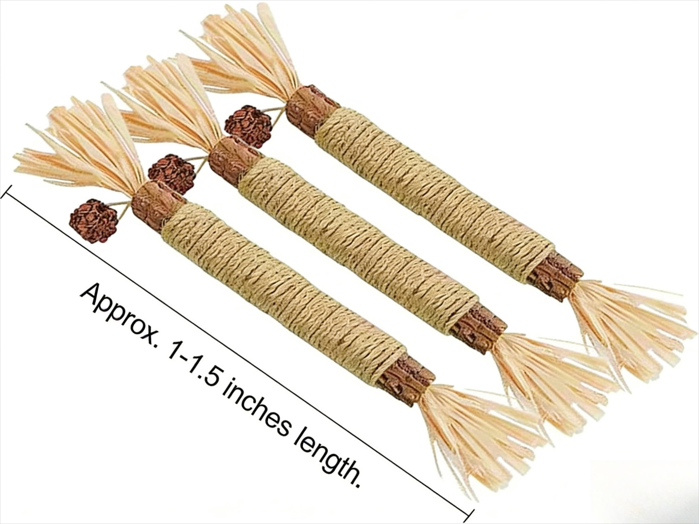 Natural Silvervine Dental Sticks for Cats 4 Pack, Cat Chew Toy Set for Teeth Cleaning and Play, Indoor Cats Dental Care Treat
