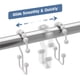 thumbnail image 4 of Ganchos para cortina de ducha, ganchos de ducha de doble deslizamiento de metal duradero para cortinas de barras de ducha de baño, juego de 12 ganchos - blanco, 4 of 5