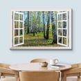 thumbnail image 3 of wall26 Canvas Print Wall Art Window View to Green Spring Forest Nature Wilderness Photography Realism Rustic Landscape Colorful Multicolor Ultra for Living Room, Bedroom, Office - 32"x48", 3 of 5