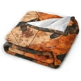 thumbnail image 2 of Fall Pumpkin Blanket Autumn Maple Leaf Throw Blanket Plaid Thanksgiving Orange Flannel Stuff Merch Cozy Decor Fleece Soft Plush Fuzzy Warm Lightweight Bedding Gifts for Women Girls Couch 50"X40", 2 of 6