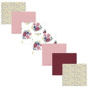 Luvable Friends Hudson Baby Flannel Receiving Blankets 7pk, Rose Navy Bloom