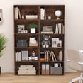 thumbnail image 5 of Costway 2 PCS 5-Tier Freestanding Open Bookshelf with 2 Anti-tipping Devices for Living Room Rustic Brown, 5 of 10