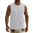 thumbnail image 4 of LODIENY Men’s Sleeveless Tank Tops Dry Fit Workout Muscle Shirts Moisture Wicking Crew Neck Solid Color Tees for Running Athletic Gym Sports Training White XXXXL, 4 of 8