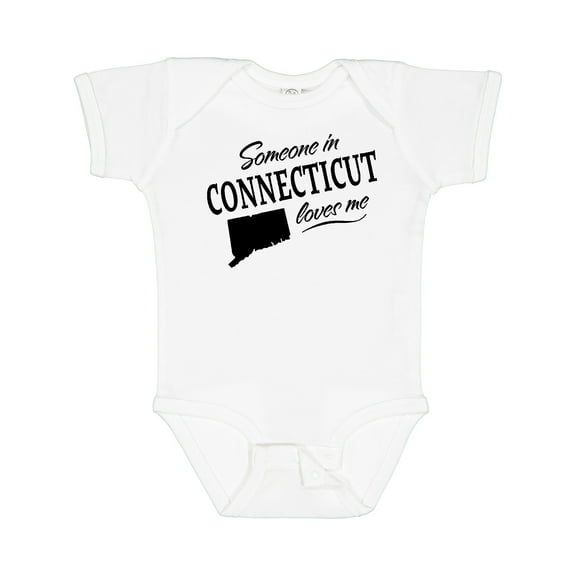 Inktastic Someone in Connecticut Loves Me Boys or Girls Baby Bodysuit