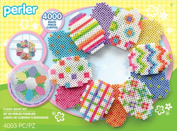 Perler Egg Wreath Fused Bead Kit, Multi-Color, 4003 Pieces, Ages 6 and up