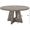 thumbnail image 2 of JESTOP 47" Round Dining Table Wood Kitchen Table for Dining Room, Farmhouse Dinner Table with Wooden Tabletop and Cross Base, Rustic Dining Room Table for Dining Room/Living Room/Parlor, 2 of 9