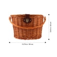 thumbnail image 3 of Panier avant en Osier pour Guidon Style Classique Marron avec Couvercle et Poignée 1 Pce, 3 of 9