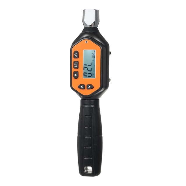 Graflsoa Clé à Couple Numérique à Tête Interchangeable avec Écran LCD, Interrupteur Multi-Unités (N.m/kgf.cm/lbf.ft/lbf.in), Design Compact, Sans Batterie Incluse, EWMC-R-60, Noir & Orange