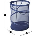 thumbnail image 3 of Smart Design Pop Up Spiral Laundry Hamper Bag Mesh - Collapsible Design Holds 3 Loads - Dorm Room Essential - Kids Clothes Basket Organizer - Home Organization - 18 x 24 Inch - Blue, 3 of 7