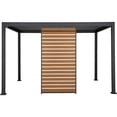 thumbnail image 6 of Mirador 111S Takasho Outdoor Pergola Aluminum Deco Wall Panorama 1/3 13' Side, Wood Grain (Not Pergola), 6 of 6