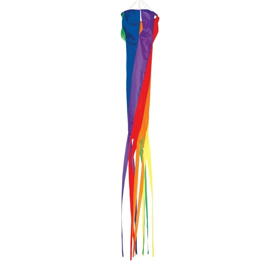 In the Breeze 4223 — Rainbow Spinsock, 96-Inch — Colorful and Fun Outdoor Hanging Windsock, Kite Line Laundry