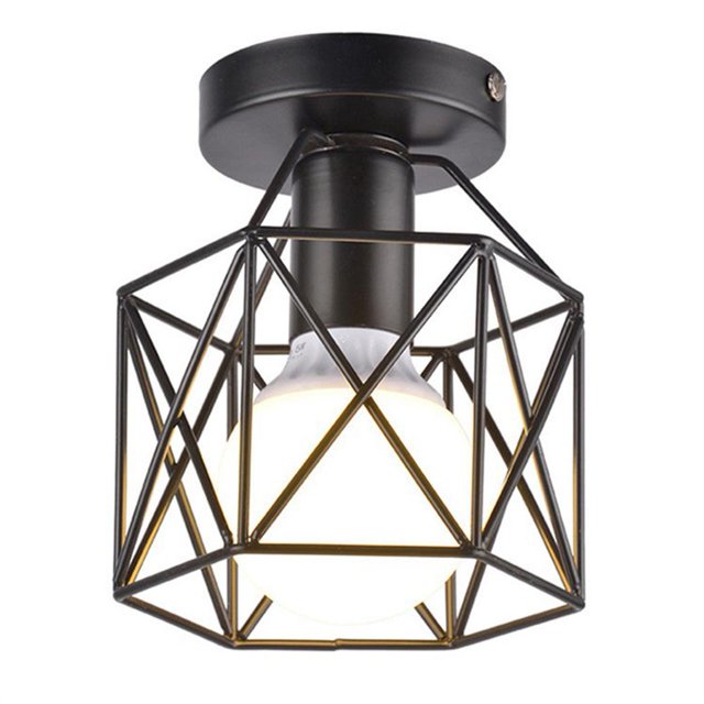 Techo Sombra Habitación Luz cálida Lámpara LED Brillo Lámpara de pared para vivir () Negro Hugtrwg Para estrenar