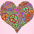 thumbnail image 3 of CafePress - Peace Sign Heart Kids T Shirt - Light T-Shirt Kids XS-XL, 3 of 4