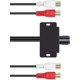 thumbnail image 5 of Controlador de nivel RCA universal amplificador de audio automotriz RCA regulador de audio bajo mejora Perilla de control de volumen y cable automóvil motocicleta altavoz Cine en casa, 5 of 6