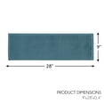 thumbnail image 4 of Sussexhome Carpet Stair Treads for Wooden Steps - Indoor Staircase Step Treads with Thick Carpet & Pattern Design - 9'' x 28'', Teal & White, Pack of 4, 4 of 7