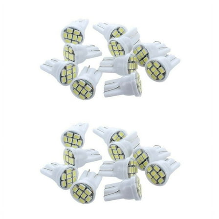 20X T10 194 168 Lamp Bulb 8 LED White for Car