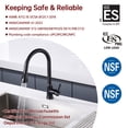 thumbnail image 4 of SUMERAIN Stainless Steel Lead-Free Kitchen Faucet with Pull Down Sprayer,Single Handle Single Hole Matte Black, 4 of 12