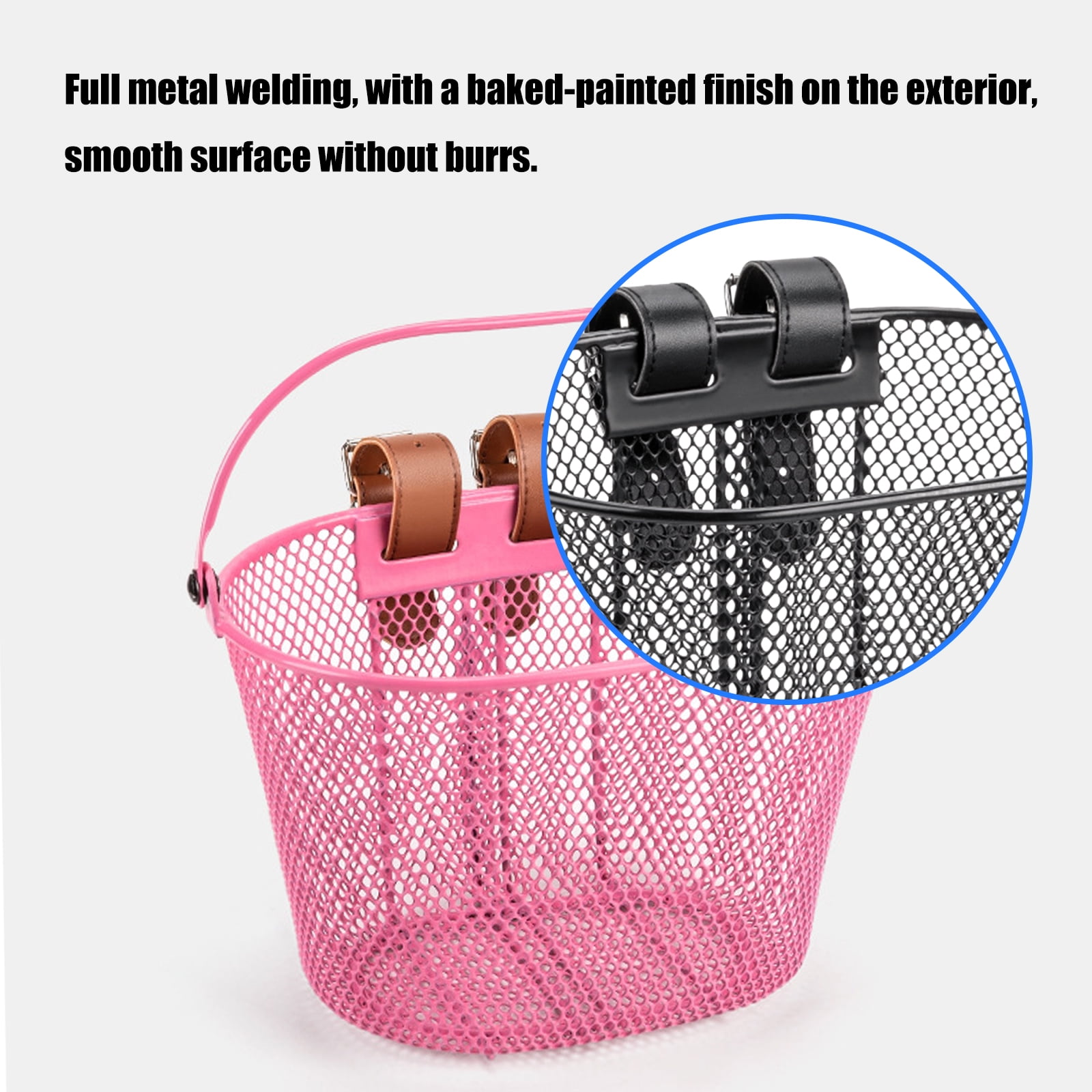 Waterproofs Metal Bicycles Basket Detachable Bikes Front Handlebars Basket Childrens Bicycles Tricycle Basket Enduring