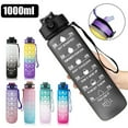 thumbnail image 3 of SEARCHI Sports Water Bottle 1L, 1 litre Fitness Water Bottle with Time /Straw, Motivational Drink Bottle BPA Free Leak proof for Gym School Cycling Camping Running, 3 of 7