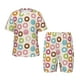 thumbnail image 1 of Fotbe Colorful Donuts Pijama Estampada de 2 Piezas para Niños – Ropa de Dormir de Manga Corta Cómoda para Niños y Niñas, Camiseta y Shorts de Algodón-3X-Large, 1 of 6