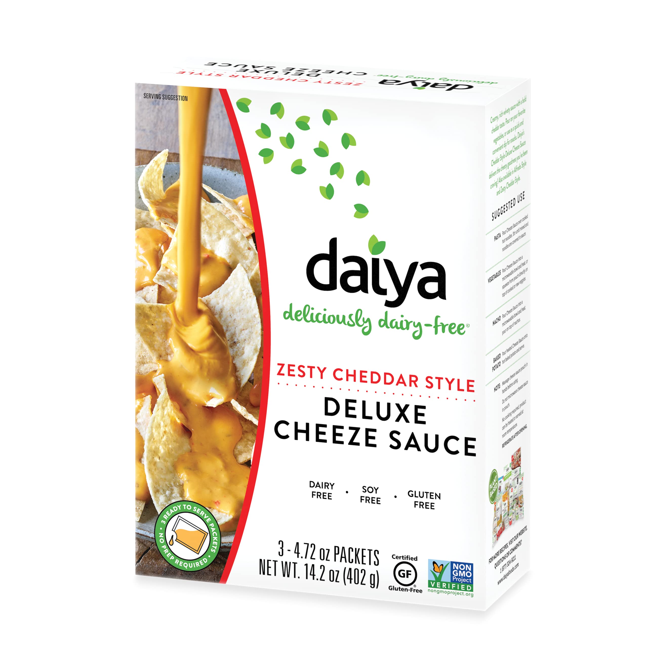 Daiya Zesty Cheddar Vegan Cheese Sauce, Dairy Free Vegan Queso Dip