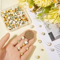 thumbnail image 3 of 100Pcs Handmade Printed Porcelain Beads Sets Round Yellow 6~10mm Hole: 1.6~2mm DIY, 3 of 6