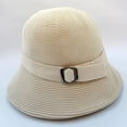thumbnail image 5 of CoCopeaunts Bucket Hats for Women Linen Knitted Adjustable Hatband Solid Color Fisherman Hat Summer Shade Breathable Basin Cap, 5 of 8