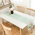 thumbnail image 3 of Rdsfhsp Mother's Day Table Runner with Floral and Green Stripe, Kitchen Dining Linen Table Decoration for Indoor Outdoor Home Holiday Party 13 x 72 Inch, 3 of 5