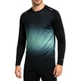 thumbnail image 3 of HOMADLES Mens Quick Dry Shirt Long Sleeve Soft Crewneck Shirts Breathable Lightweight Casual Tee for Gym Running Mint Green Size 2XL, 3 of 6