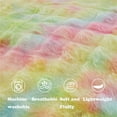 thumbnail image 5 of RYNGHIPY Twin Faux Fur Bedding Set for Girls 3Pcs Rainbow Bubble Comforter Set for Kids Tie-Dyeing Rainbow Bed Comforter Set with 1 Plush Fuzzy Comforter and 2 Pillowcases, 5 of 8